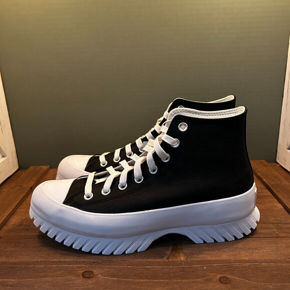 Chuck Taylor All Star Lugged 2.0 Leather High Top A03704C - Black - Picture 4 of 10